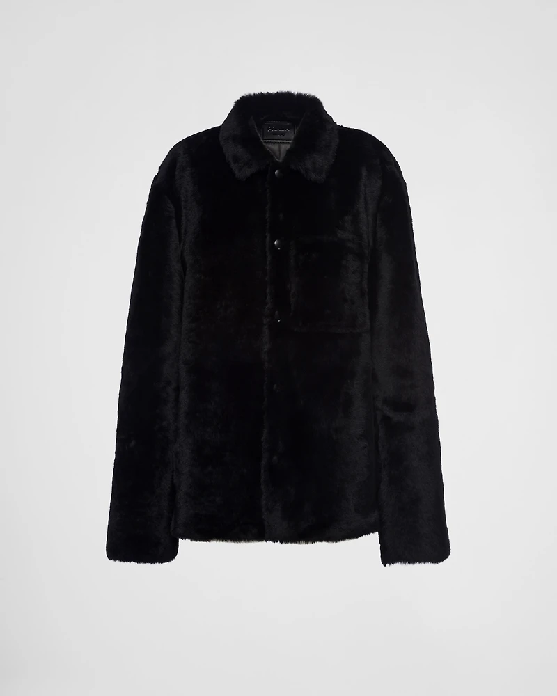 Shearling blouson jacket