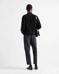 Suede Bomber Jacket