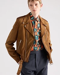 Suede biker jacket