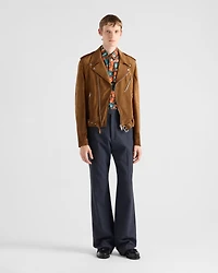 Suede biker jacket