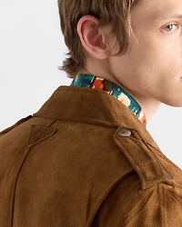 Suede biker jacket