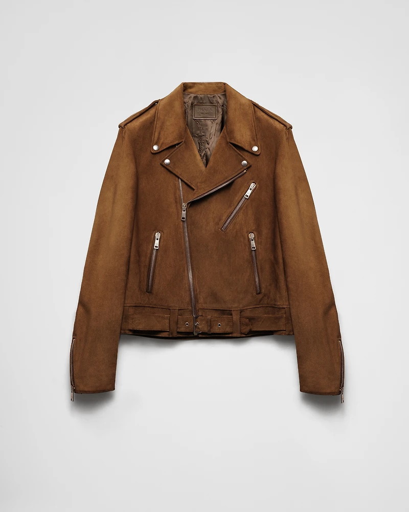 Suede biker jacket