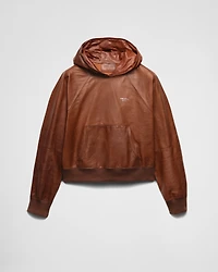 Leather hoodie
