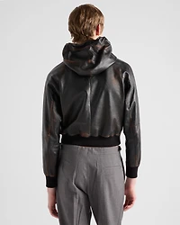 Nappa leather hoodie