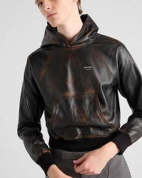 Nappa leather hoodie