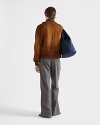 Suede blouson jacket