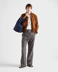 Suede blouson jacket