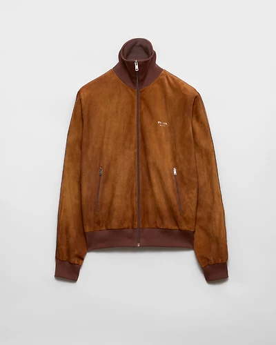 Suede blouson jacket