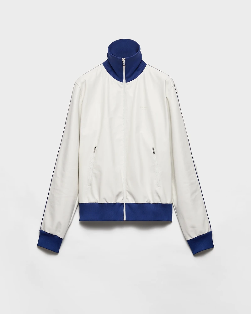 Nappa leather blouson jacket