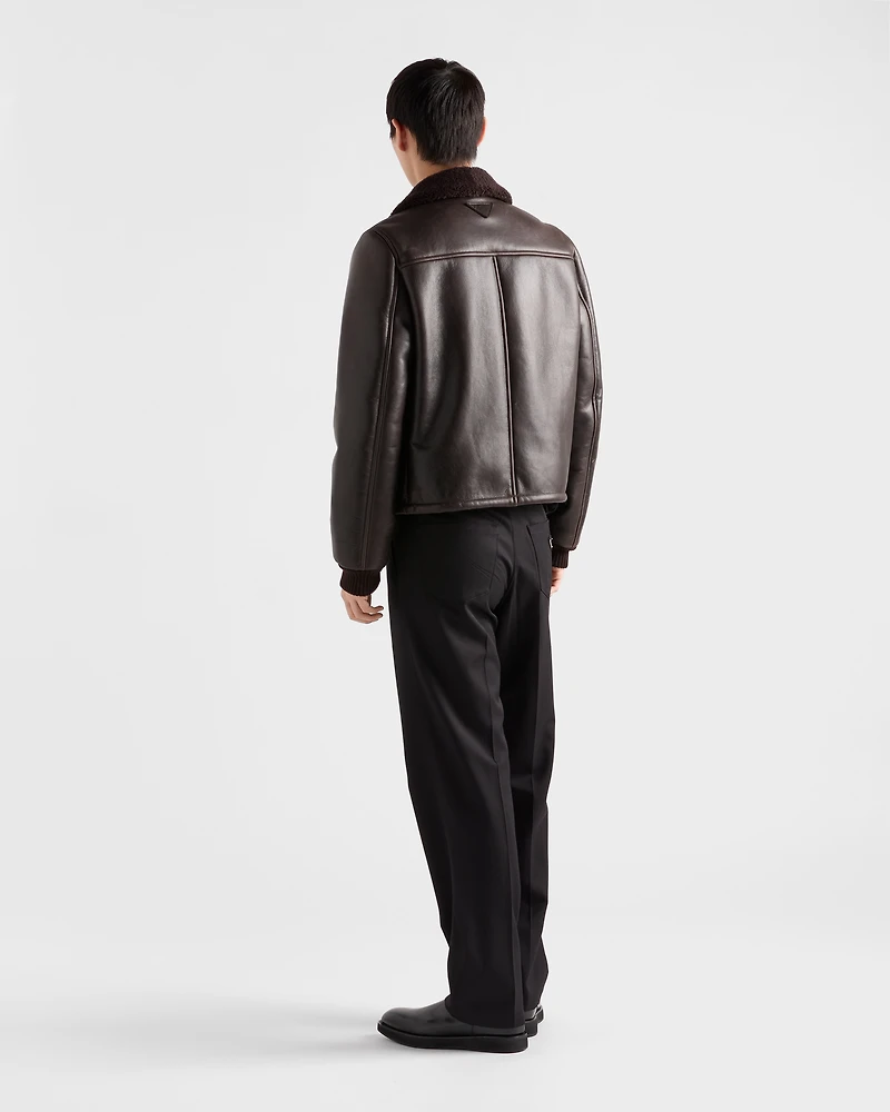 Leather and shearling jacket