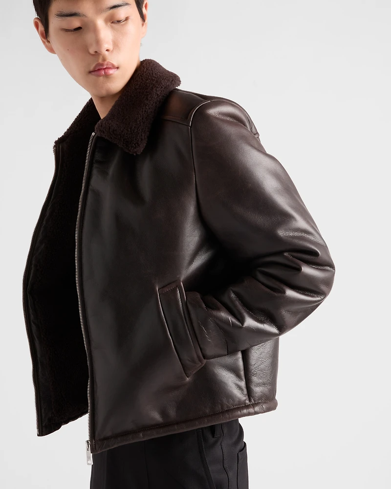 Leather and shearling jacket