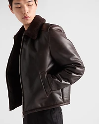 Leather and shearling jacket