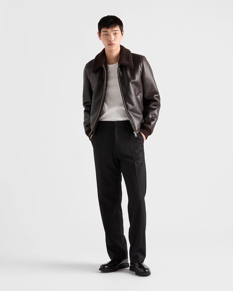 Leather and shearling jacket