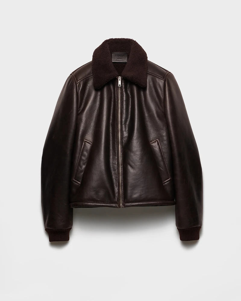 Leather and shearling jacket