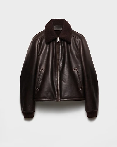 Leather and shearling jacket