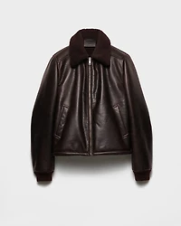 Leather and shearling jacket