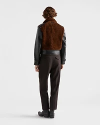 Leather and shearling jacket