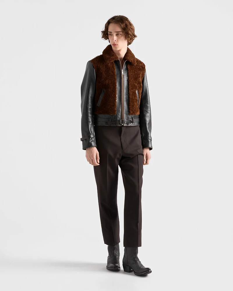 Leather and shearling jacket