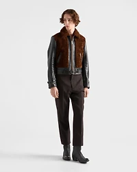 Leather and shearling jacket