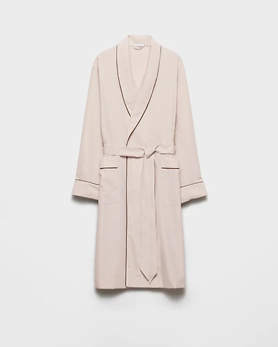Cotton blend robe coat