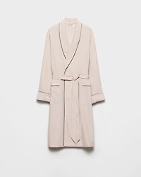 Cotton blend robe coat