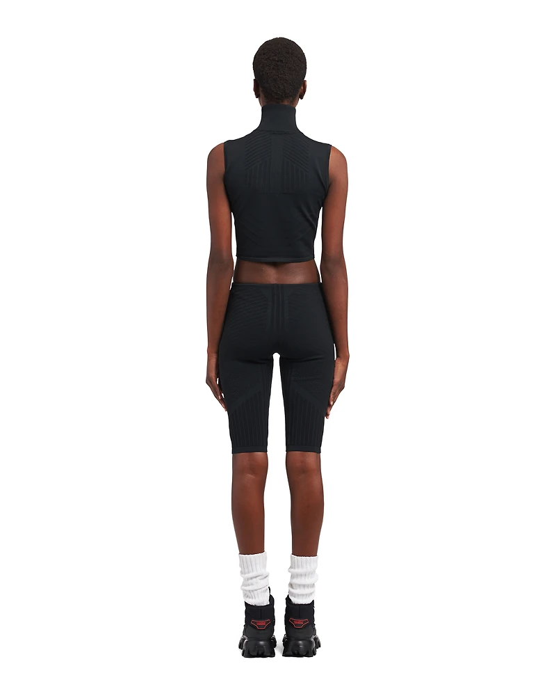 Tech Rec Re-Nylon piqué biker shorts