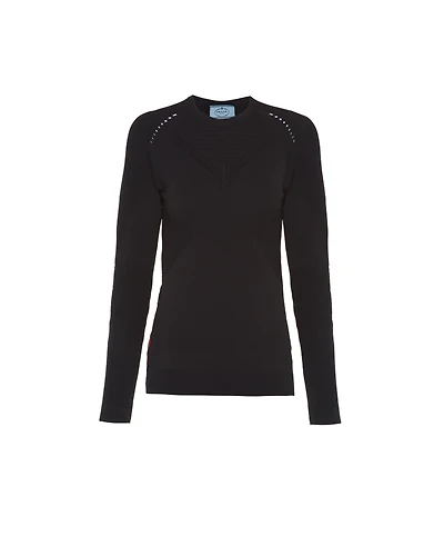Soft Rec Polyester crew-neck sweater