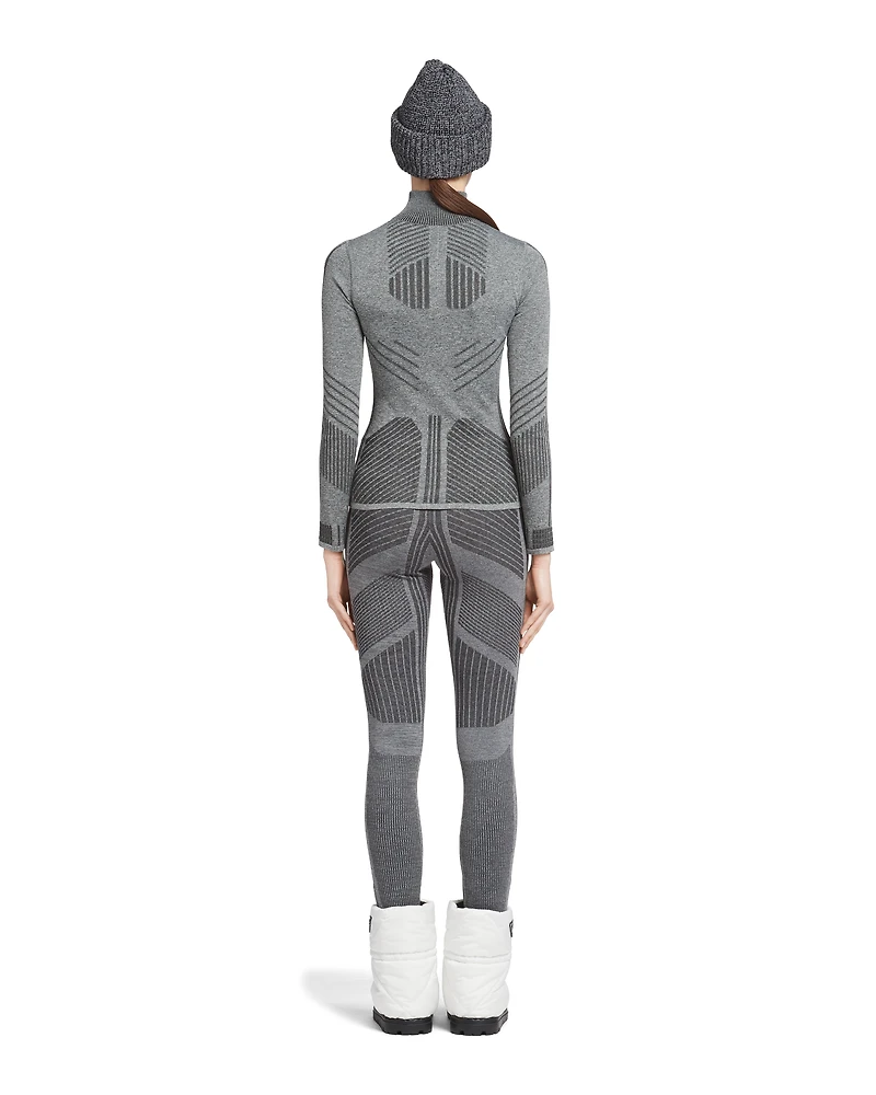 Tech Rec Re-Nylon piqué sporty top