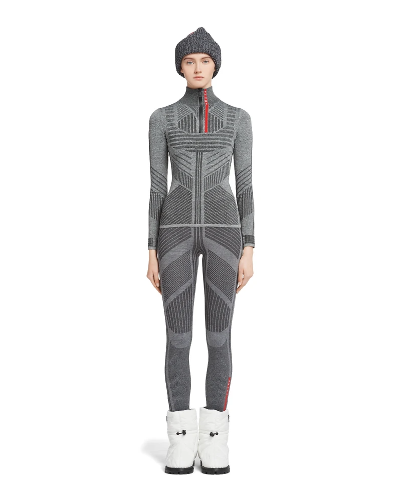 Tech Rec Re-Nylon piqué sporty top