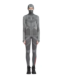 Tech Rec Re-Nylon piqué top with ski mask
