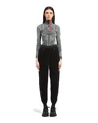 Fleece and recycled technical fabric joggers