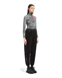 Fleece and recycled technical fabric joggers