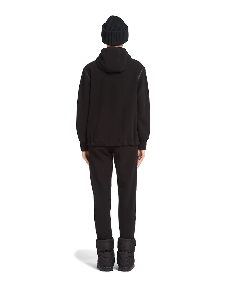 Recycled technical fleece hoodie
