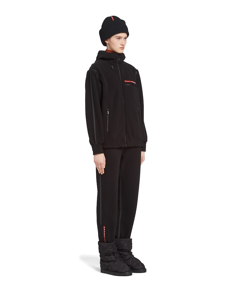 Recycled technical fleece hoodie