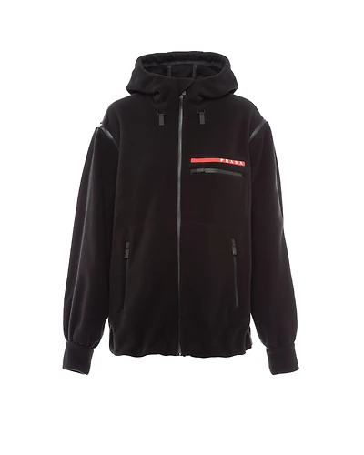 Recycled technical fleece hoodie