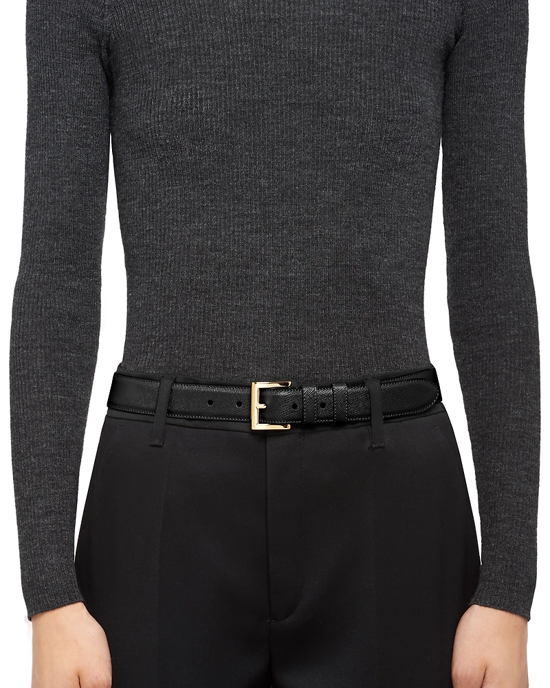Saffiano Leather Belt