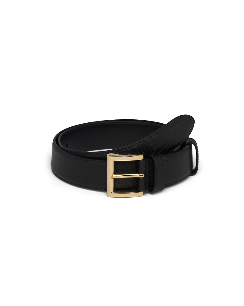 Saffiano Leather Belt
