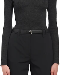 Saffiano leather belt
