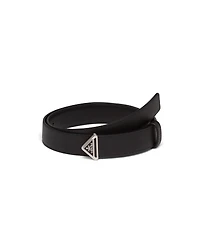 Saffiano leather belt