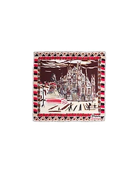 Pittoresque Milan print silk foulard 90x90
