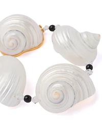 Silver bracelet with shells