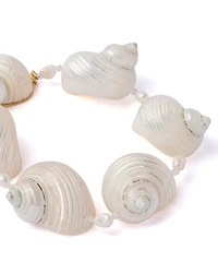 Silver choker with shells