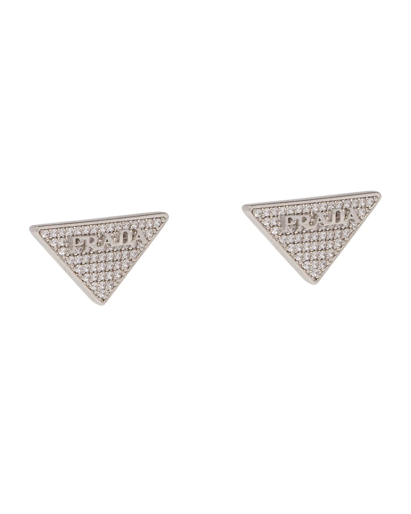 Crystal Logo Jewels zirconia earrings
