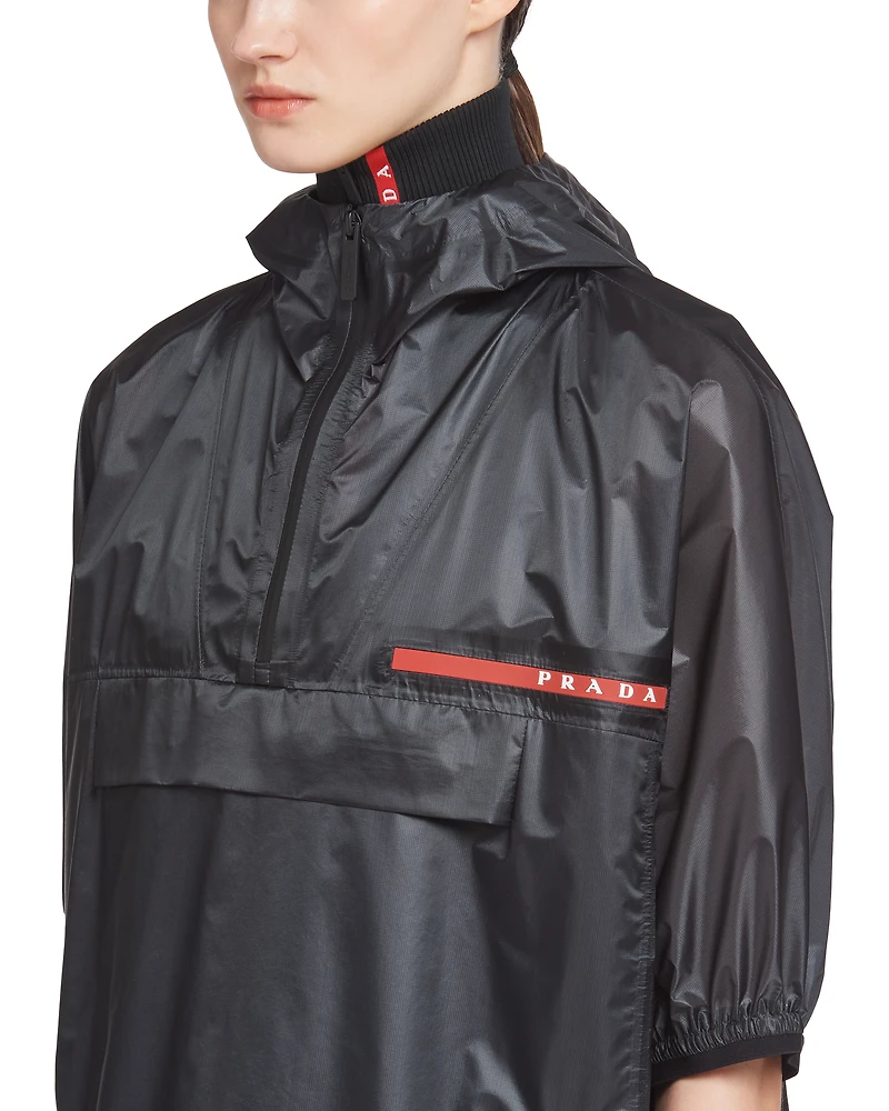 Ripstop hooded raincoat