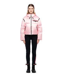 Cropped technical Re-Nylon down jacket