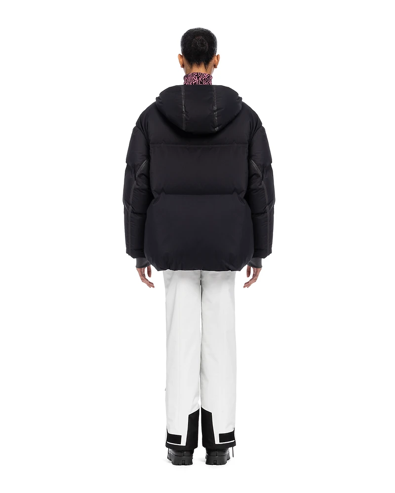 Light Re-Nylon hooded down jacket
