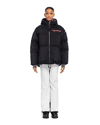 Light Re-Nylon hooded down jacket