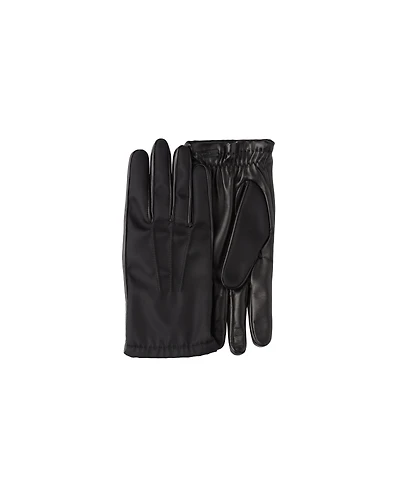 Re-Nylon and nappa leather gloves