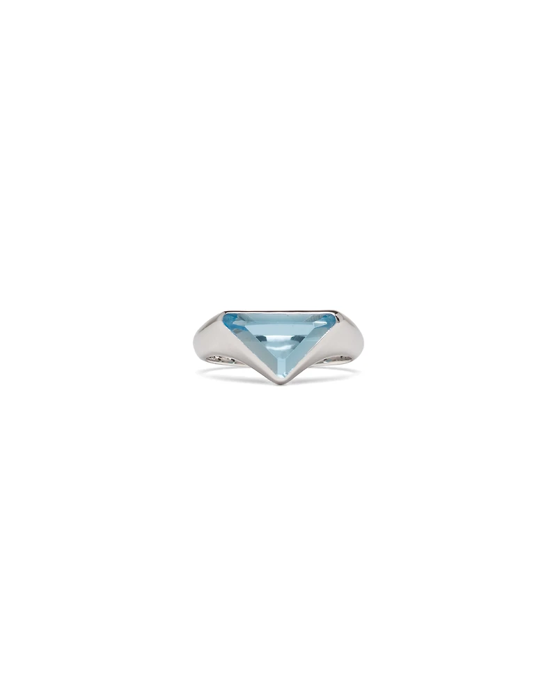 Swiss Blue Topaz logo ring