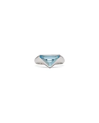 Swiss Blue Topaz logo ring